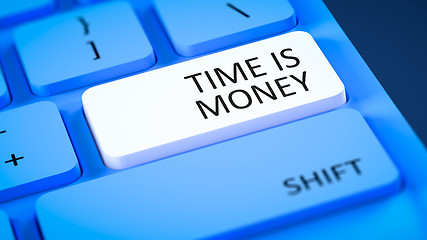 Image showing computer keyboard time is money