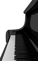 Image showing Piano keyboard close up , clipping path