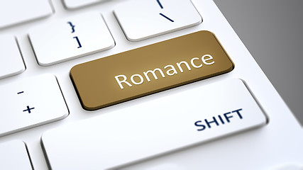 Image showing computer keyboard romance