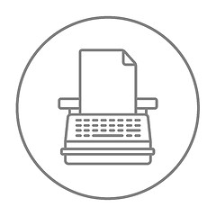 Image showing Typewriter line icon.