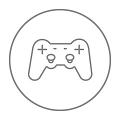 Image showing Joystick line icon.
