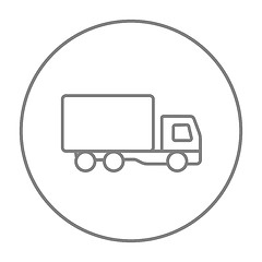 Image showing Delivery truck line icon.