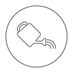 Image showing Watering can line icon.