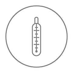 Image showing Medical thermometer line icon.