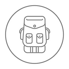 Image showing Backpack line icon.