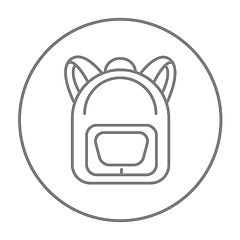 Image showing Backpack line icon.