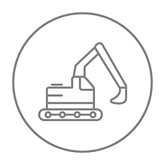 Image showing Excavator line icon.