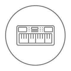 Image showing Synthesizer line icon.