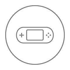 Image showing Game console gadget line icon.