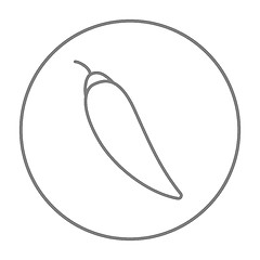 Image showing Chilli line icon.