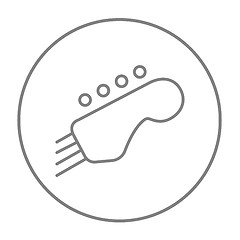 Image showing Head of the guitar line icon.