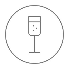 Image showing Glass of champagne line icon.
