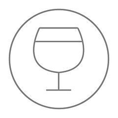 Image showing Glass of wine line icon.