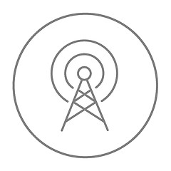 Image showing Antenna line icon.