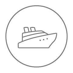 Image showing Cruise ship line icon.