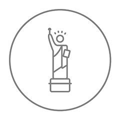 Image showing Statue of Liberty line icon.