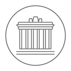 Image showing Acropolis of Athens line icon.