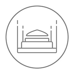 Image showing Taj Mahal line icon.