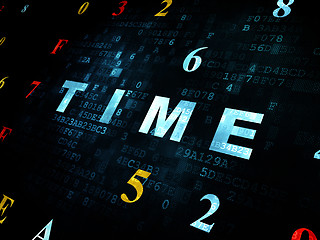 Image showing Time concept: Time on Digital background