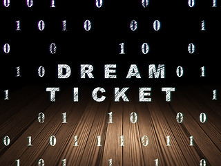 Image showing Finance concept: Dream Ticket in grunge dark room