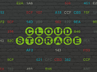 Image showing Privacy concept: Cloud Storage on wall background