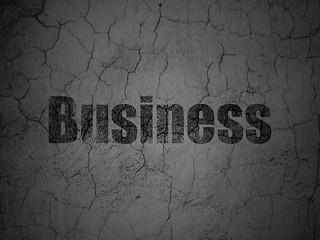 Image showing Business concept: Business on grunge wall background