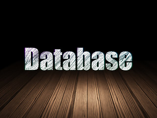 Image showing Programming concept: Database in grunge dark room