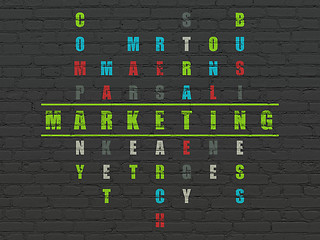 Image showing Advertising concept: Marketing in Crossword Puzzle