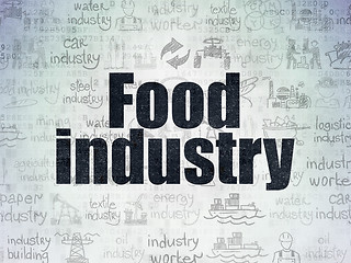 Image showing Manufacuring concept: Food Industry on Digital Paper background