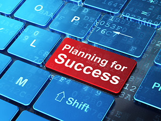 Image showing Business concept: Planning for Success on computer keyboard background