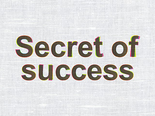 Image showing Business concept: Secret of Success on fabric texture background