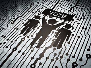 Image showing Political concept: circuit board with Election Campaign