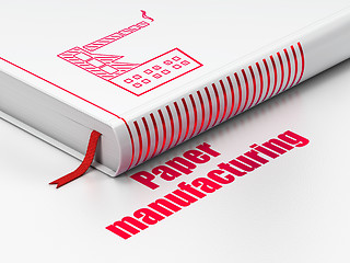 Image showing Industry concept: book Industry Building, Paper Manufacturing on white background