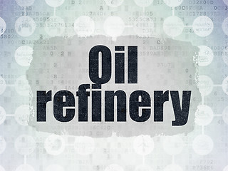 Image showing Manufacuring concept: Oil Refinery on Digital Paper background