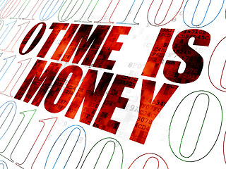 Image showing Business concept: Time is Money on Digital background