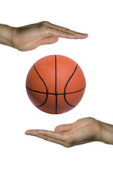 Image showing Holding the Basketball