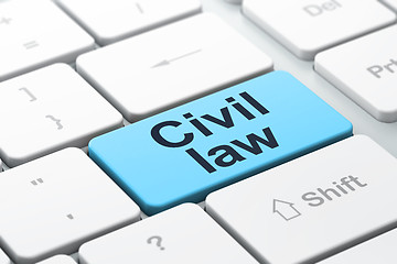 Image showing Law concept: Civil Law on computer keyboard background