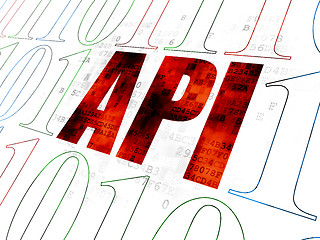 Image showing Database concept: Api on Digital background