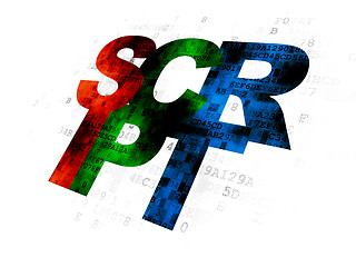 Image showing Software concept: Script on Digital background