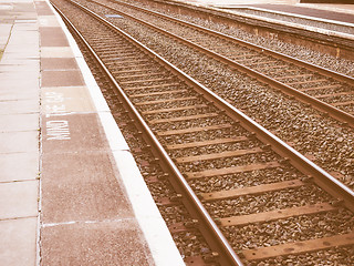 Image showing  Railway track vintage