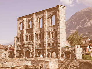 Image showing Roman Theatre Aosta vintage