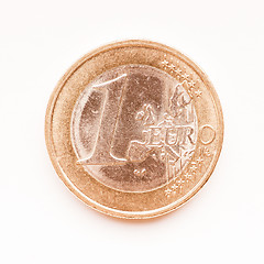 Image showing  One Euro coin vintage