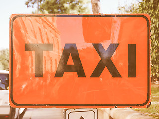 Image showing  Taxi sign vintage