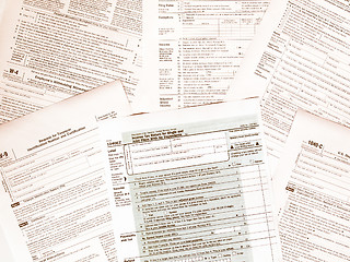 Image showing  Tax forms vintage