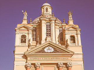 Image showing Church of San Bernardino meaning St Bernardine in Chieri vintage