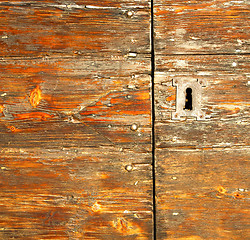 Image showing abstract  house  door     in italy  lombardy   column  the red r