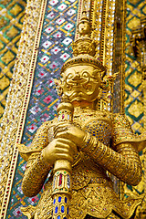 Image showing demon in the temple bangkok asia    palaces  warrior monster