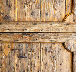 Image showing  abstract   rusty brass brown  closed wood  italy   