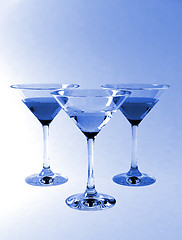 Image showing Martini glasses with clipping path