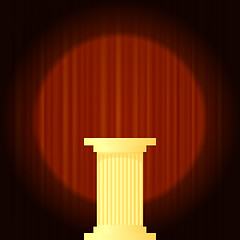 Image showing Yellow Marble Greek Column